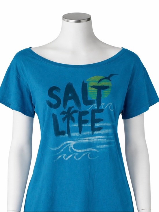 Salt Life Tops - Salt Life Graphic Scoop Neck Tee EUC